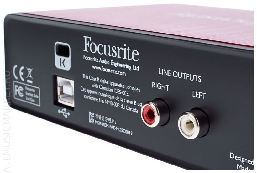 Звуковая карта focusrite scarlett solo 2nd gen